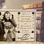 Happy Valentine's Day Personalized Engraved Photo Frame Gift for Couples