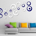 3D Decorative Wall Stickers (Blue and White ? 20 pcs)