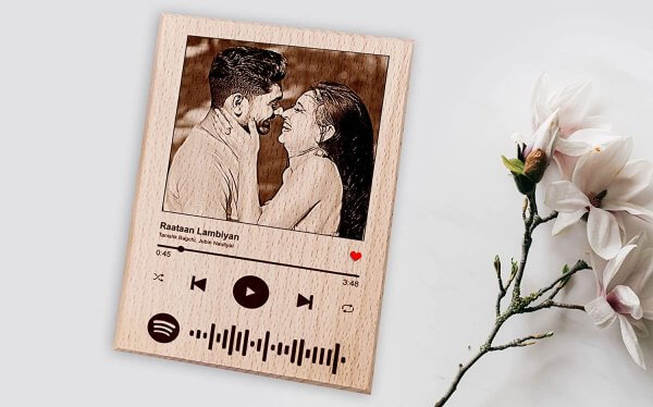 Customised Engraved Spotify Photo Frame