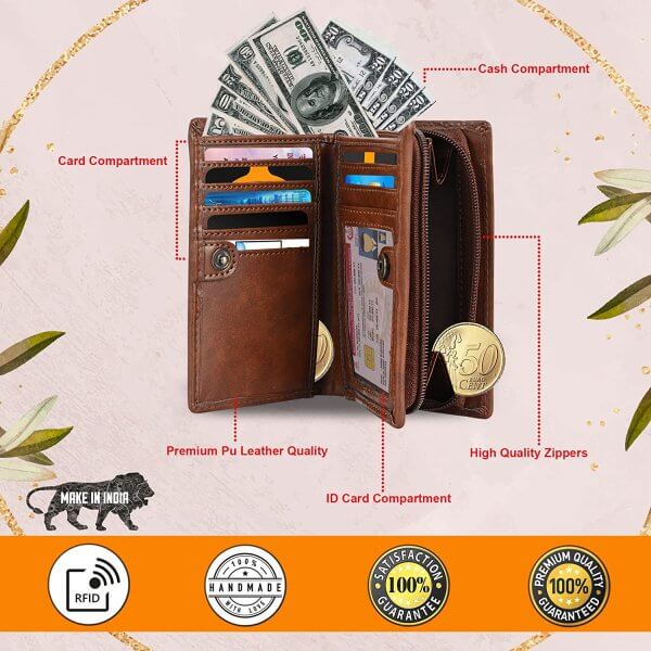 Inside Image Of Brown Wallet