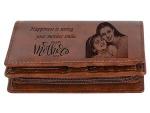 Personalized Vegan Leather Photo and Name Wallet Gift for Mo...