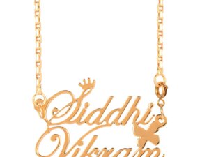 Personalized Names Necklace for Couples for Her (18k Gold Pl...