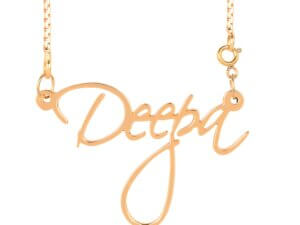 Customised Name Locket with Chain for Girlfriend (18k Gold Plated)