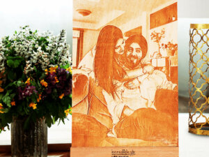 Personalized Engraved Wooden Photo Frame For Couple (Medium,...