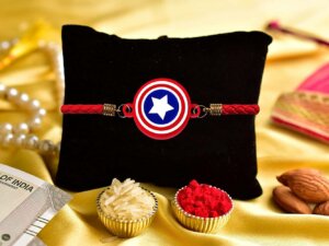 Captain America Designer Bracelet Rakhi