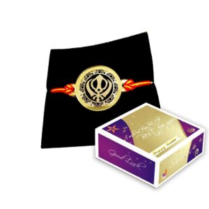 Gold Plated Khanda Incredible Rakhi