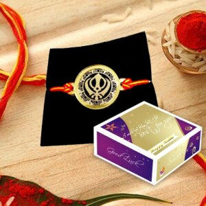 Gold Plated Khanda Incredible Rakhi