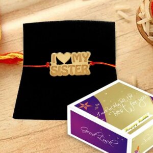 Gold Acrylic I Love My Sister Incredible Rakhi