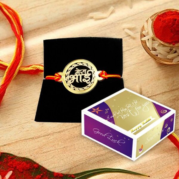 Mera Bhai Gold Plated Rakhi