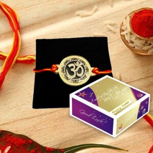 Acrylic Gold Plated Om Incredible Rakhi