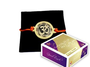 Acrylic Gold Plated Om Incredible Rakhi