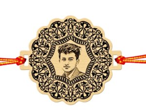 Personalized Photo Wooden Kids Rakhi