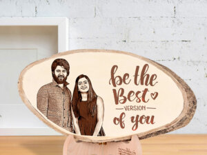 Personalized Engraved Natural Wood Photo Plank For All Occas...