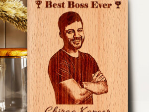 Gift for Boss – Personalized Engraved Wooden Photo Pla...