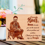 Gift for Manager - Customized Engraved Wooden Photo Frame