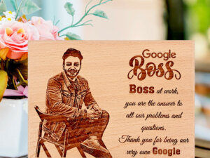 Gift for Manager – Customized Engraved Wooden Photo Fr...