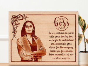 Gift For Colleague – Personalized Engraved Wooden Phot...