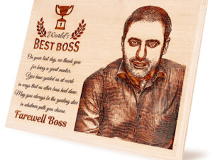 Goodbye Gift – Personalized Engraved Wooden Photo Plaq...