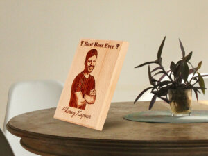 Gift for Boss – Personalized Engraved Wooden Photo Pla...