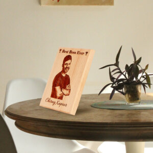 Gift for Boss – Personalized Engraved Wooden Photo Plaque