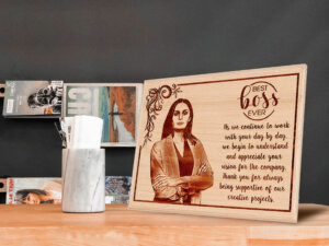 Gift For Colleague – Personalized Engraved Wooden Phot...