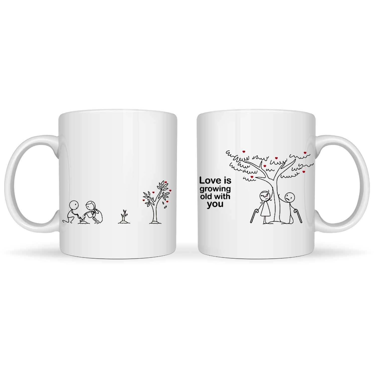 Printed Coffee tea Ceramic Mug for couple