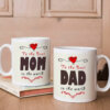 printed ceramic coffee mug combo for Mom & Dad