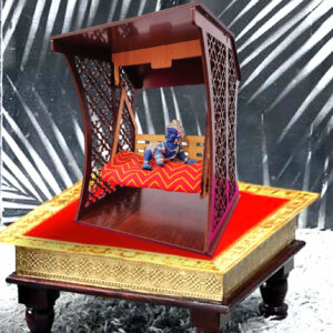 Wooden Ladoo Gopal Jhula For Krishna Janmashtami Decoration