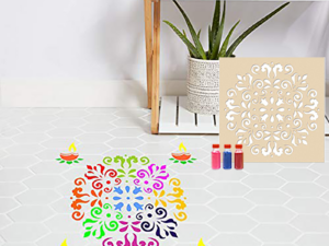 Diwali Rangoli DIY Stencil for Floor Decoration