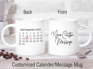 Calendar Printed Ceramic Coffee Mug Anniversary Gift