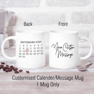 Calendar Printed Ceramic Coffee Mug Anniversary Gift