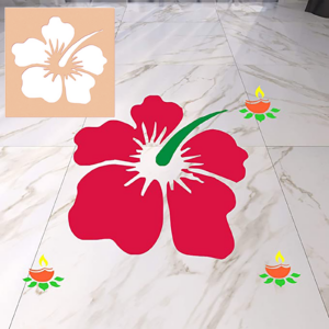 DIY Rangoli Stencils – Flower Design Rangoli for Diwal...