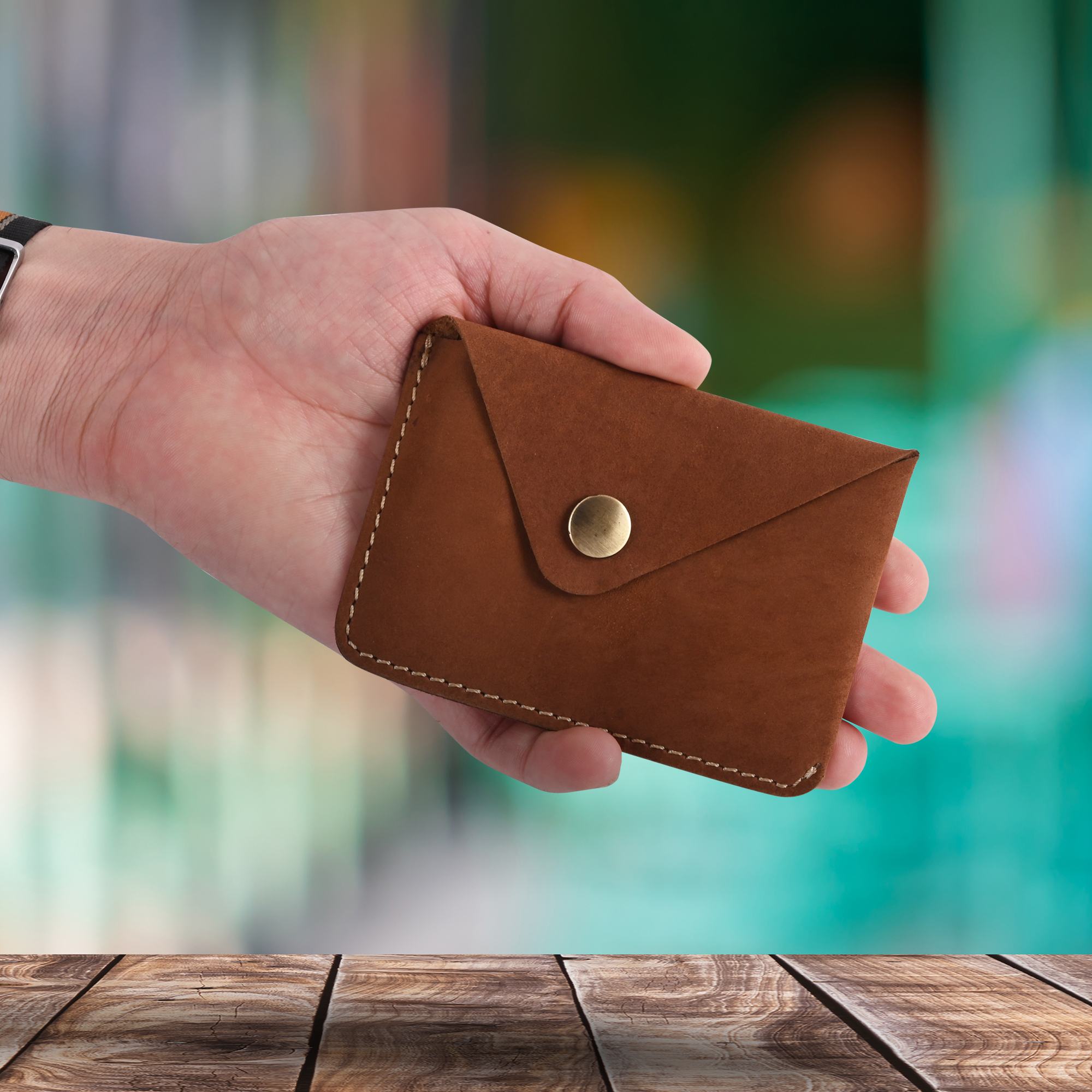Card Holder Leather Wallet For Men & Women