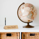 Personalized Wooden Pen Stand With Engraved Parker Pen