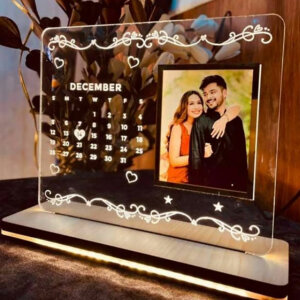 Personalized LED Photo Frame With Anniversary Gift Calendar