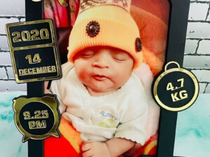 Gift For New Born Baby – Personalized Gold & Blac...