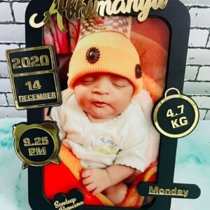 Gift For New Born Baby – Personalized Gold & Blac...