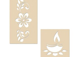 Floral Floor Rangoli – Wood Stencils Small Design