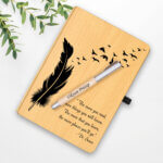 Personalized Wooden Diary & Pen - Gift Set for Personal & Office Use