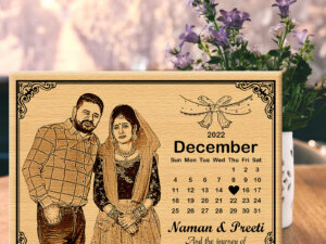 Personalized Wedding Anniversary Date calendar Wooden Photo ...