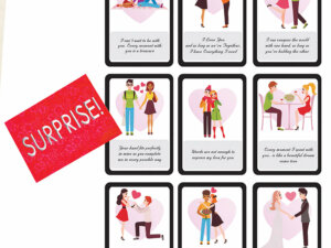 Surprise 9 Love Quotes Cards – Romantic Gift Card Set ...