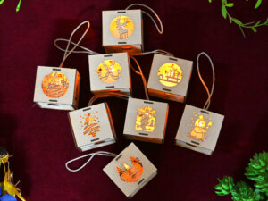Christmas Or Easter Bauble Hanging Ornaments with LED Light