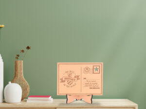 Personalized Wooden Engraved Postcard For Brother With Wood ...