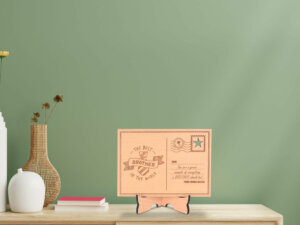 Personalized Wooden Engraved Postcard For Brother With Wood ...