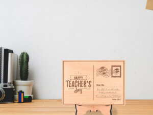 Gift For Teacher – Personalized Wooden Postcard With W...