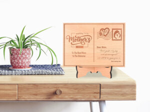 Gift For Mother – Personalized Wooden Postcard With Wo...