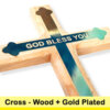 Gold Plated Wood Cross
