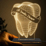Personalized Gift For Dentist - LED Name Illusion Lamp With Stand