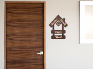 Personalized Wooden Hanging Name Plate For Home & Flat ...