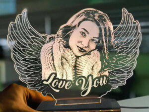 Customized Unique LED Illusion Wings With Photo and Text